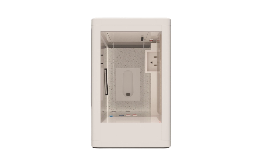 compact plug-and-play squatting restroom