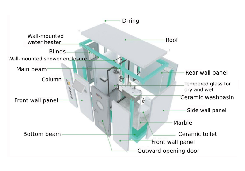 Mobile Toilet + Shower Room
