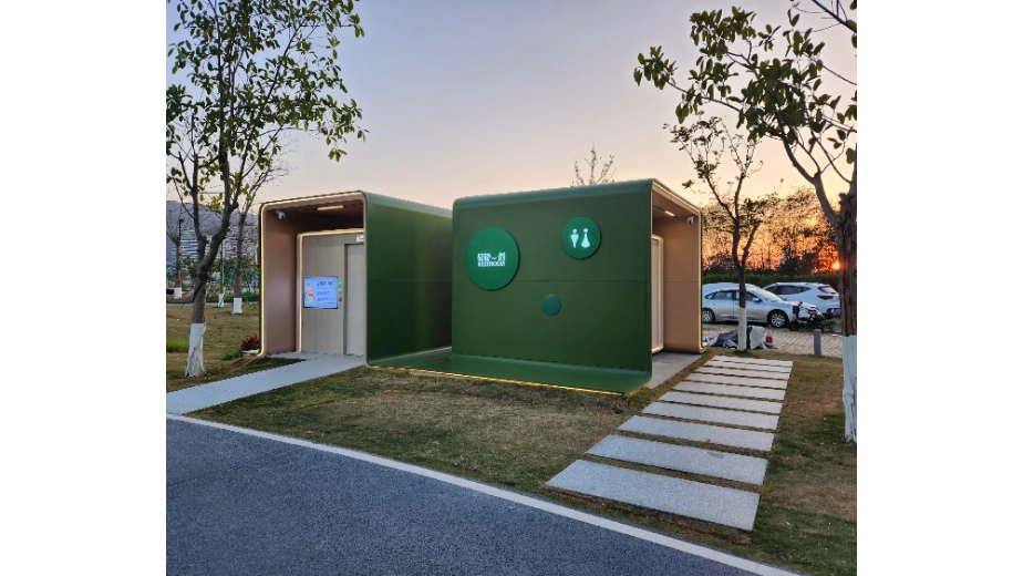 cabin-type public restroom