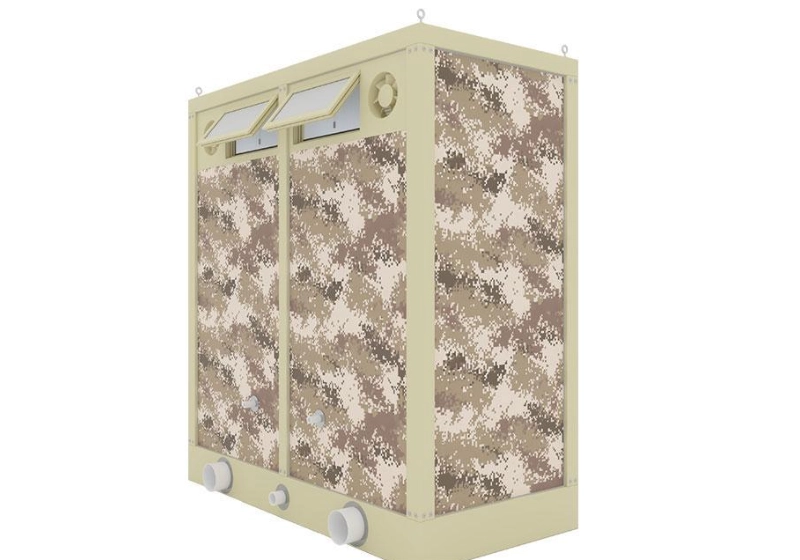 double‑seat portable restroom for scenic areas