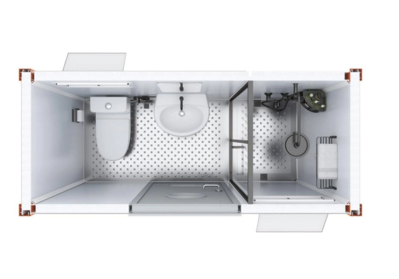 Detachable Mobile Restroom with Shower