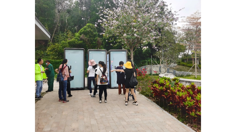 mobile sanitation unit for park greenway