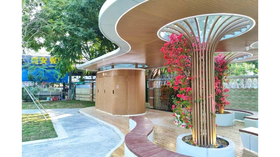 modular public restroom for scenic greenway