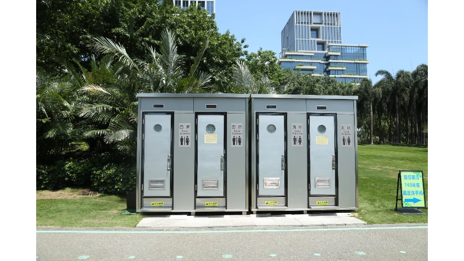 prefab gender-neutral double public toilet