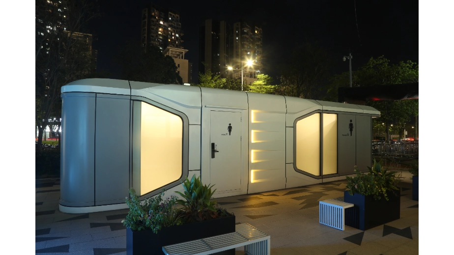 mobile space capsule sanitation unit