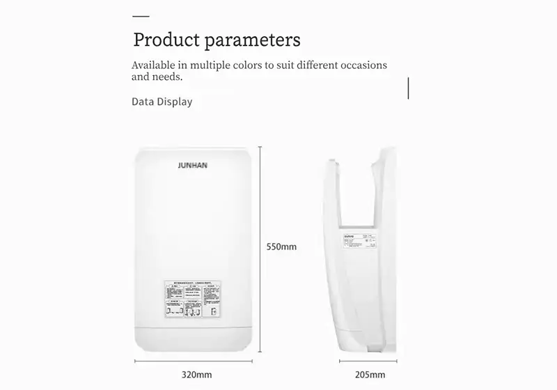 touchless hand dryer for public facilities