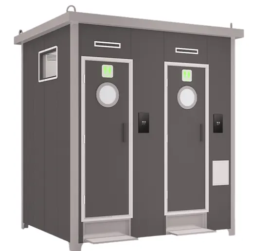 portable double-compartment toilet unit
