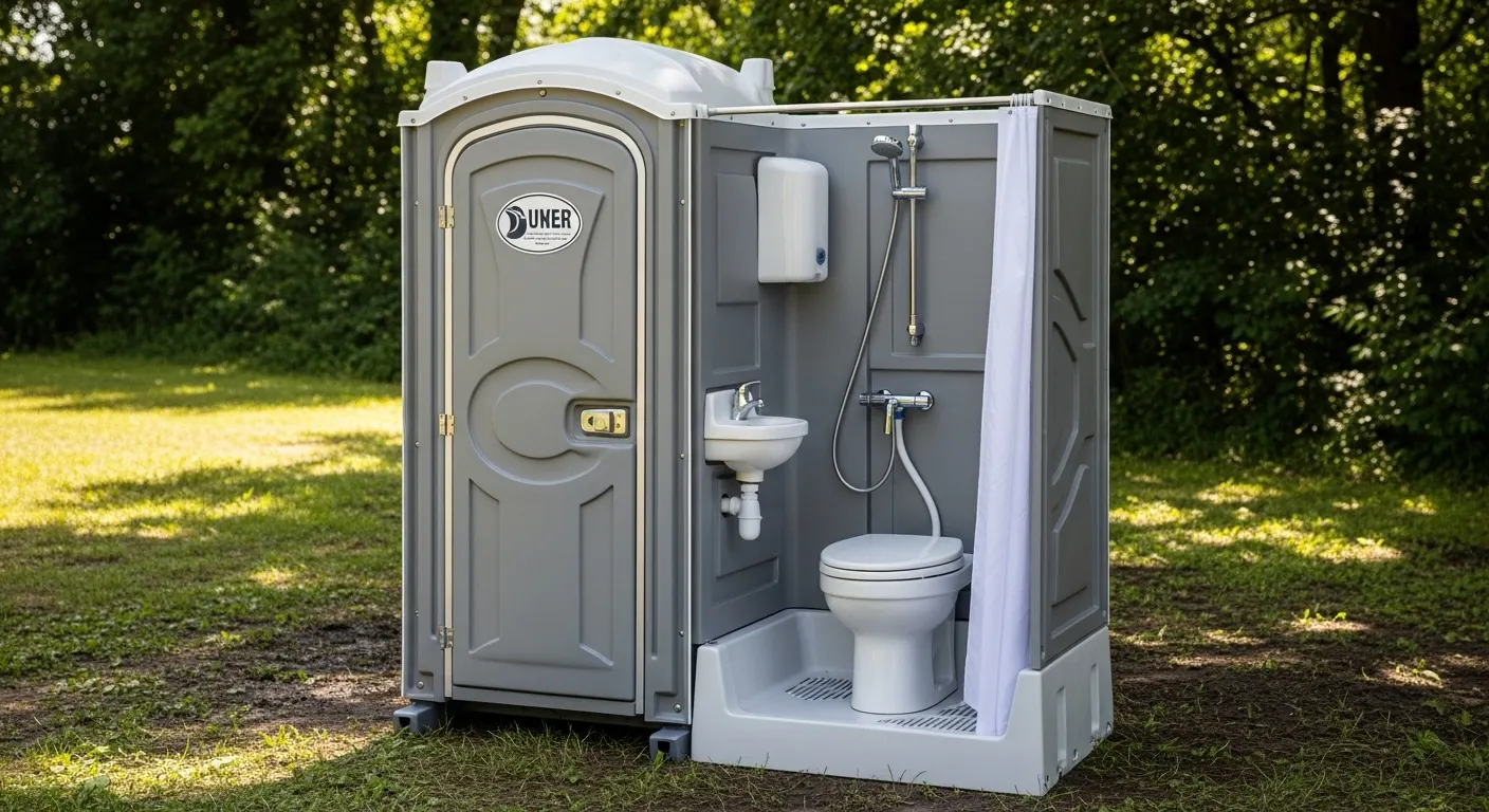 portable toilet with shower room