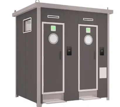 double-compartment portable toilet